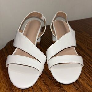 SHEIN White Strappy Heels